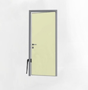 Дверь остекленная: двойной витраж с цветным стеклом в алюминиевой обвязке